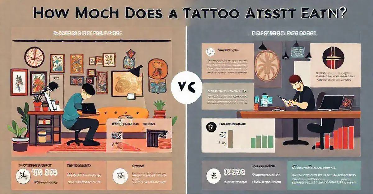 Comparação de ganhos entre tatuadores freelance e em estúdio