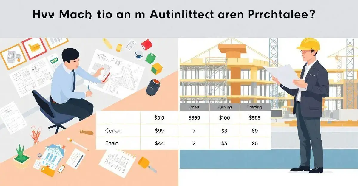 Comparação de honorários entre arquitetos e engenheiros