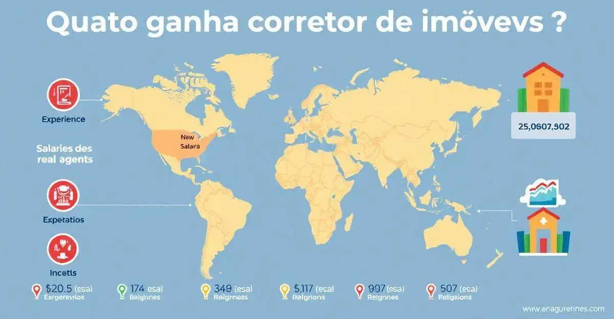 Comparação de salários: corretores de imóveis em diferentes regiões