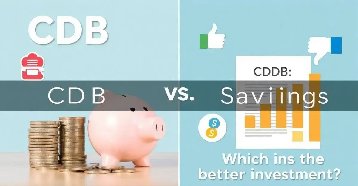 Qual a diferença entre CDB e poupança?