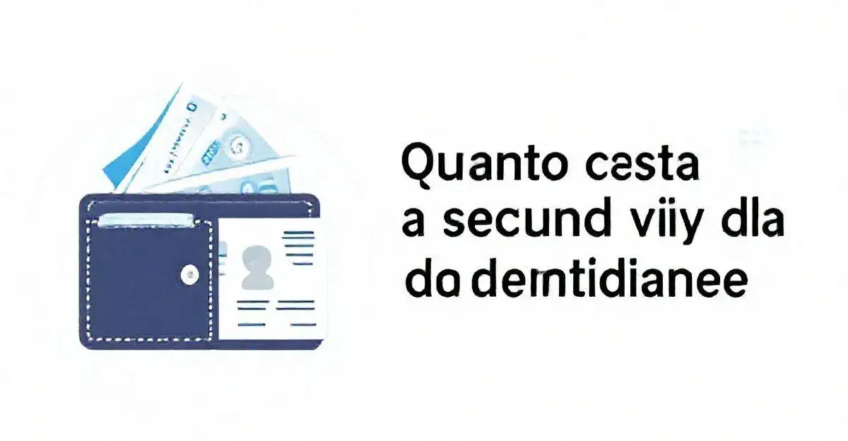 Quanto custa a segunda via da identidade