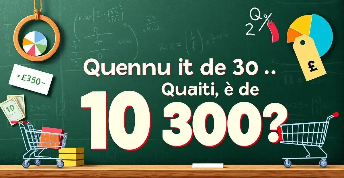 Quanto é 10 de 300