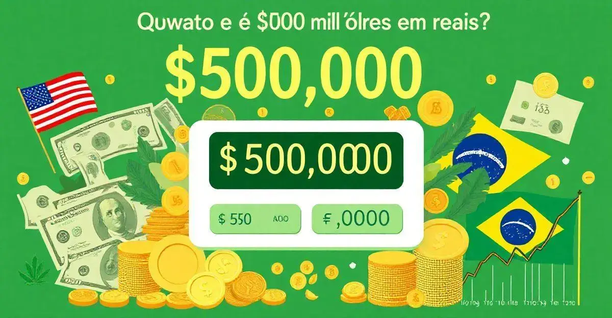 Quanto é $500 mil dólares em reais