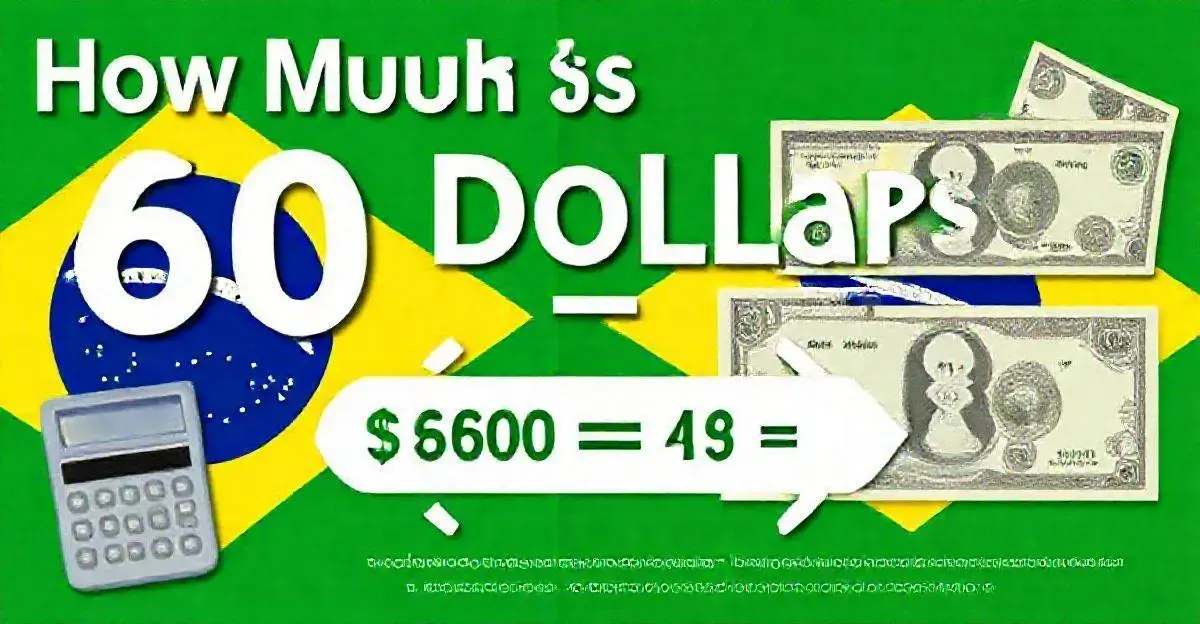 Quanto e 60 dolares em real