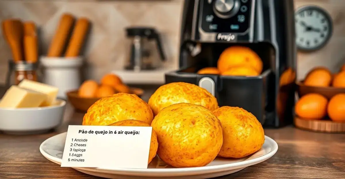 Quanto tempo pao de queijo na air fryer