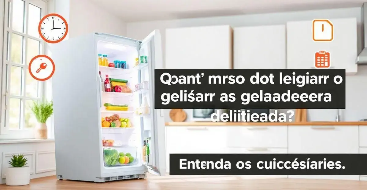 Quanto tempo posso deixar a geladeira deitada